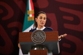 Claudia Sheinbaum acordó con el presidente Andres Manuel López Obrador que en septiembre se aprobarán las reformas. REUTERS/Raquel Cunha
