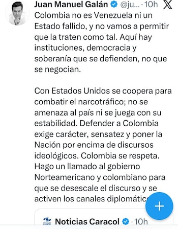 Juan Manuel galán se pronunció