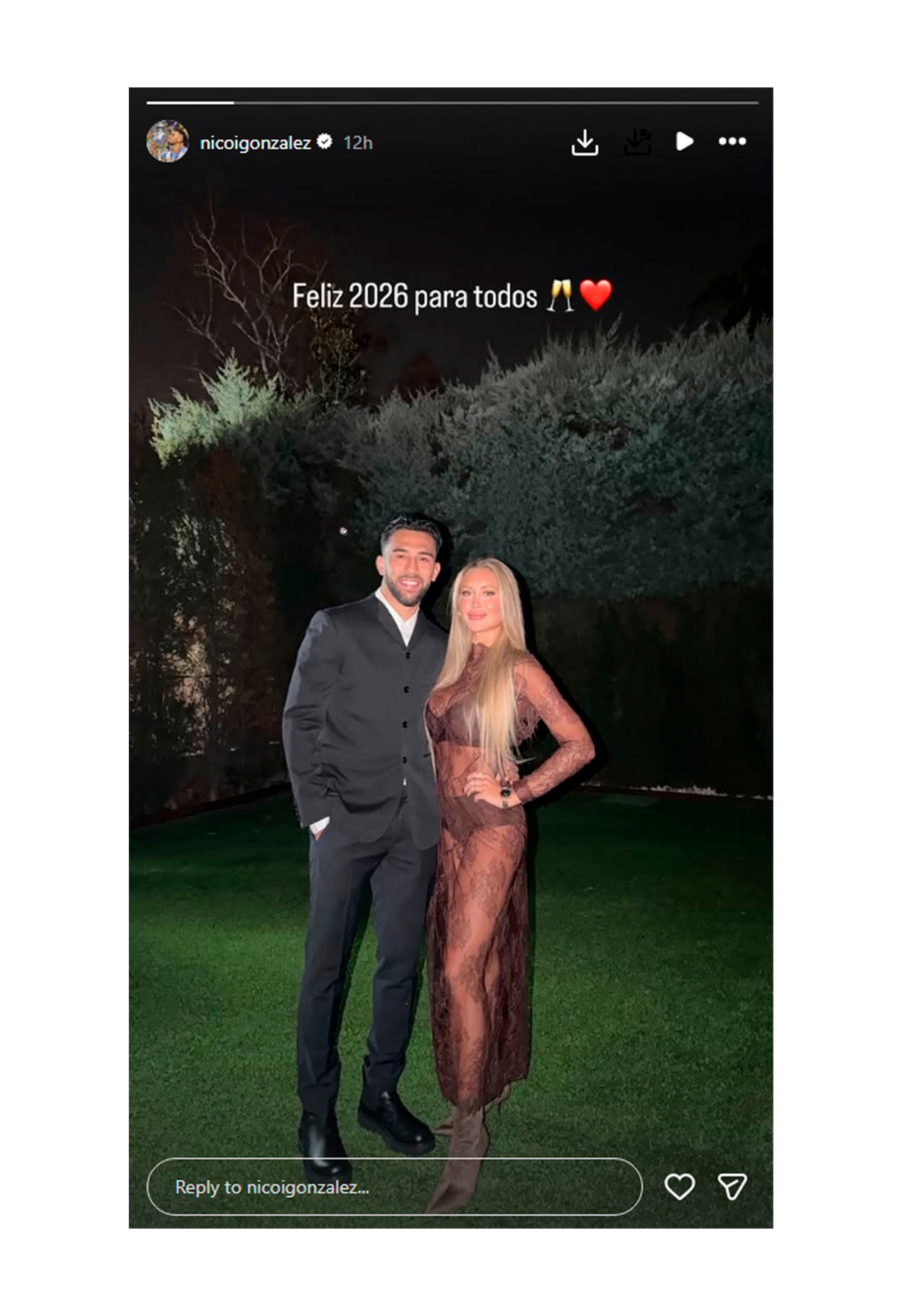 Nico González con su pareja Ludmila Isabella