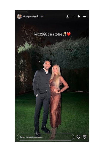 Nico González con su pareja