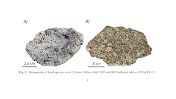 Dos meteoritos hallados en el