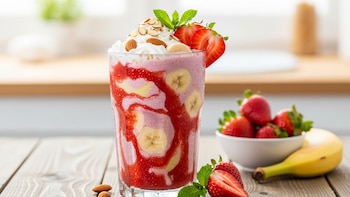 Batido de fresas, plátanos y almendras: una mezcla deliciosa que conquista por su frescura