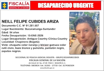 Tras la desaparición de Cubides,