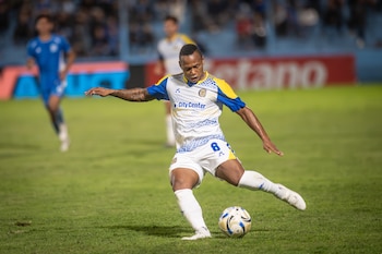 Jáminton Campaz, una de las figuras de Rosario Central en el partido contra Estudiantes de Río Cuarto (@RosarioCentral)