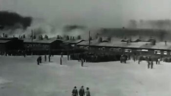 Vista del campo de extermino