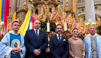 Hugo Guevara estuvo con Abelardo de la Espriella en la basílica de Chiquinquirá