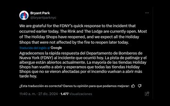 Investigación del incendio en Bryant