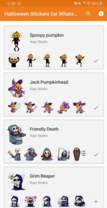 Diversas opciones de stickers para