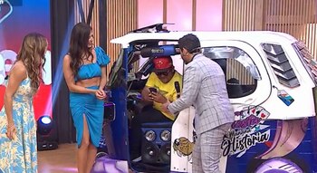 Maju Mantilla llegó al programa en mototaxi. Latina