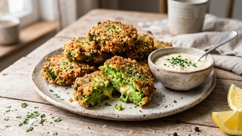 Receta de buñuelos de brócoli, rápida y fácil