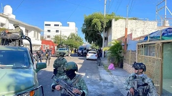 Agentes de seguridad acudieron al