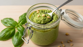 Receta de pesto de albahaca,