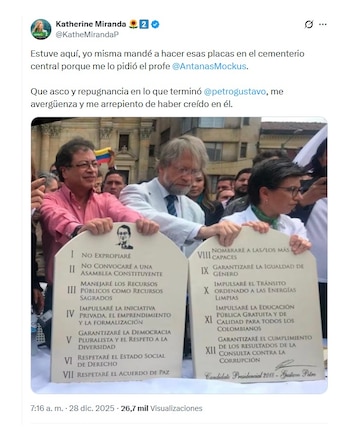 Con este post, la representante