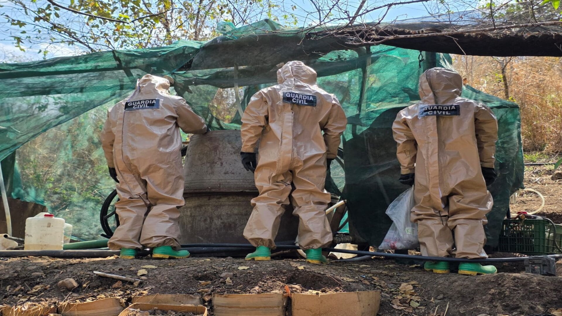 Parte del despliegue en el lugar (SSP Michoacán)