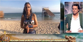 Los presentadores explican el protocolo activado tras la lesión de la concursante