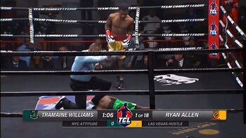 Un peleador se desplomó en