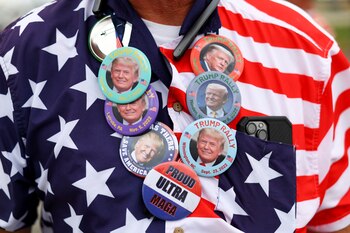 Simpatizante de Trump en una