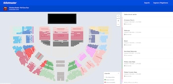 Así va la venta para el concierto de Christian Nodal en Chile. (Captura de pantalla/Ticketmaster)