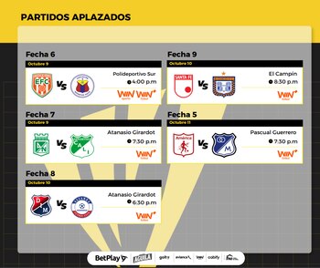 Partidos pendientes de la Liga