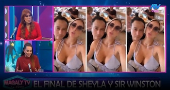 Magaly Medina vincula publicación de “Señor Mentira” con la ruptura entre Sheyla Rojas y Sir Winston. Captura: Magaly TV La Firme.