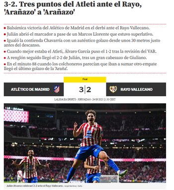 La crónica de Mundo Deportivo