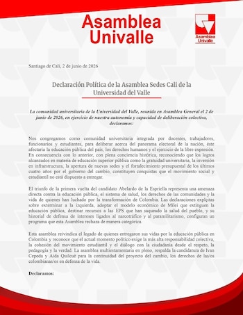 Las actividades incluirán acciones pedagógicas en estaciones del MIO, plazas de mercado y universidades, con mensajes dirigidos a indecisos y abstencionistas y con prioridad en lenguajes accesibles y piezas artísticas - crédito Univalle