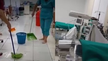 Torrenciales lluvias inundaron hospital de