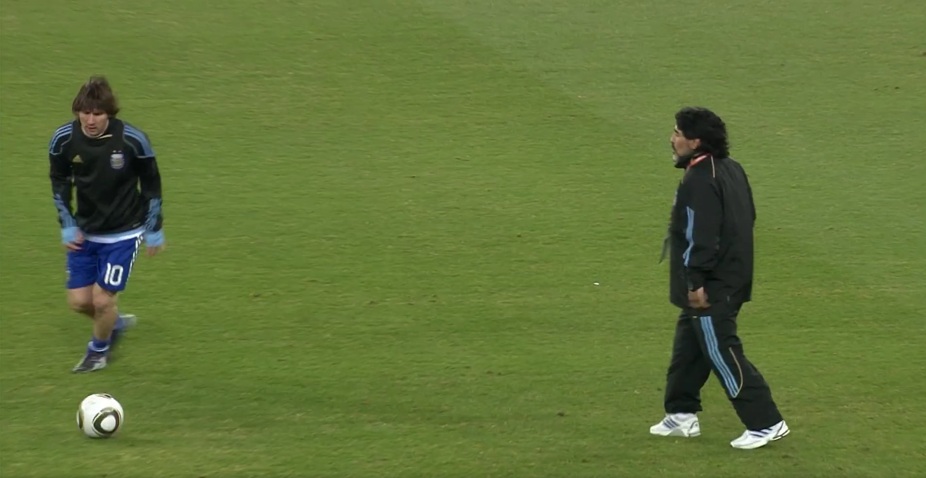 Messi y Diego, juntos