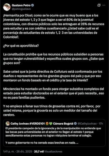 El primer mandatario sostuvo que