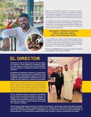 Ricardo Torres Castro asumirá la modernización de la infraestructura física y tecnológica del Sena y el fortalecimiento de la formación de los aprendices - crédito prensa Abelardo de la Espriella