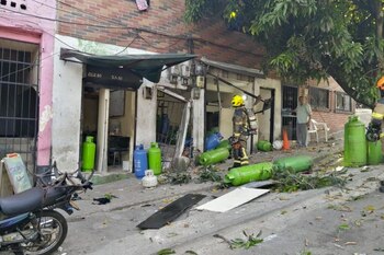 Cilindro explotó en Medellín