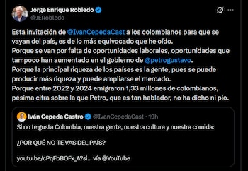 Jorge Enrique Robledo - crédito @JERobledo/X