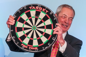 The dartboard must