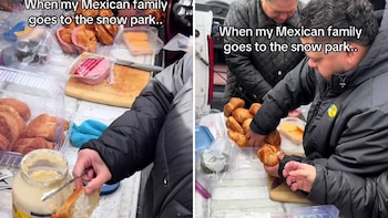 La preparación de tortas antes