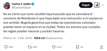 El alcalde de Bogotá no