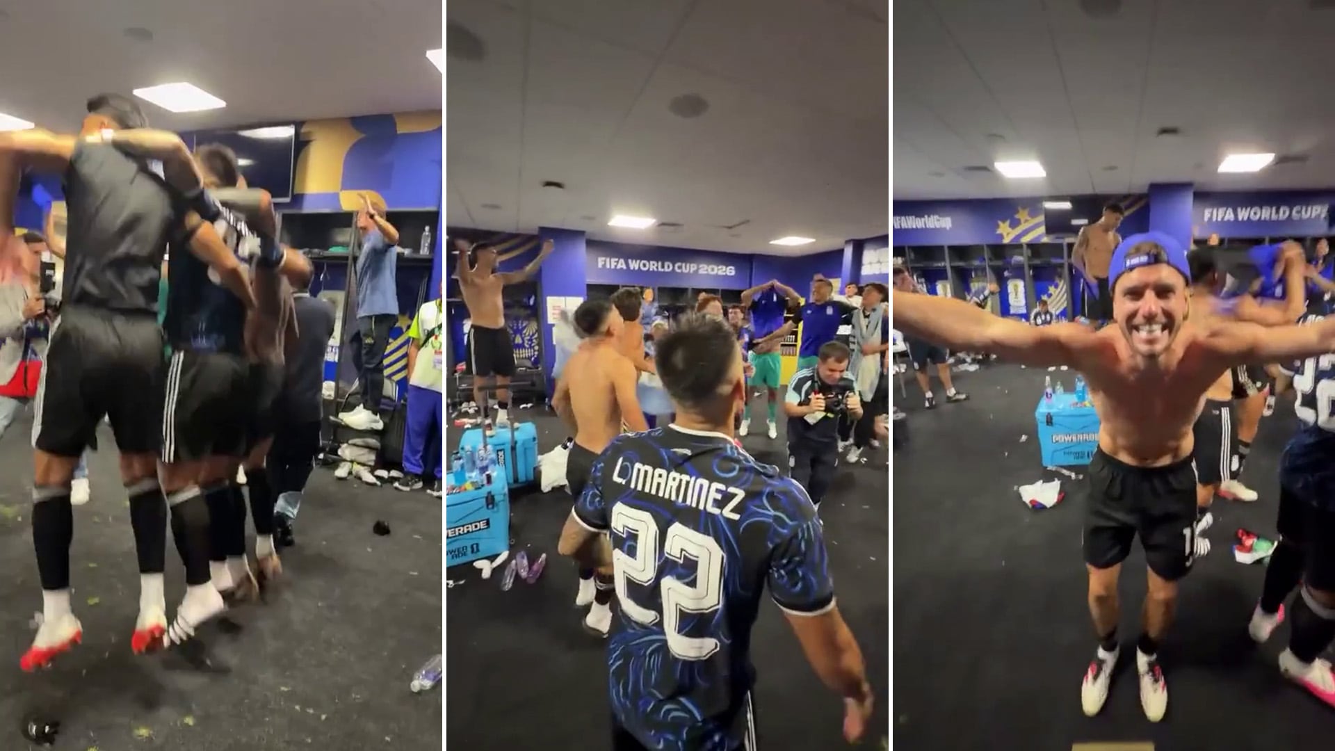 Los videos de los festejos en el vestuario de Argentina tras el histórico triunfo ante Inglaterra: “Tenemos que dar la vuelta”