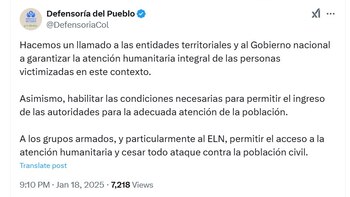 La Defensoría instó al Gobierno