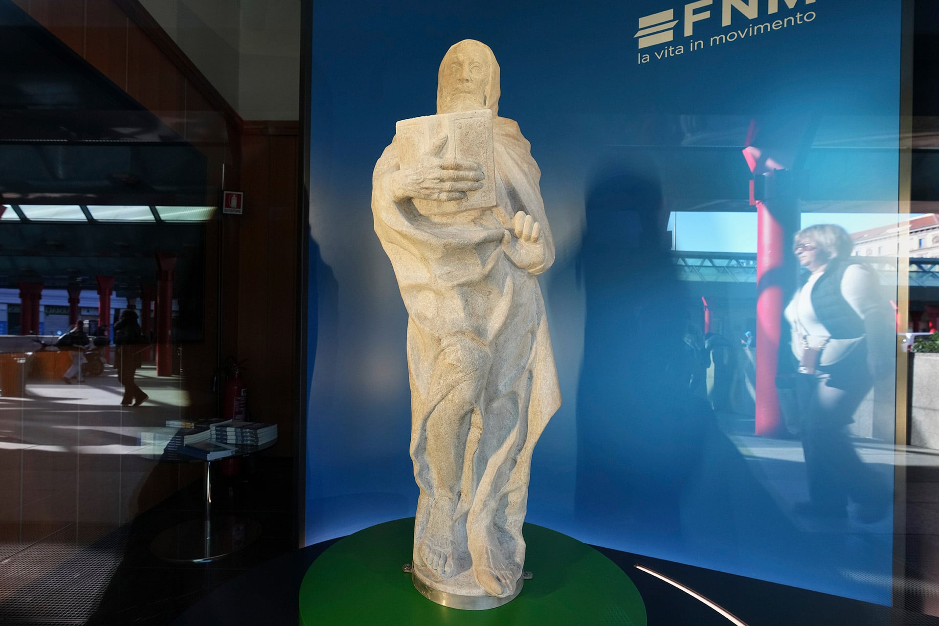 People walk near the