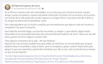 La escuela donde estudiaba Sara