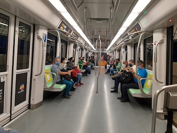 En el Metro de Medellín