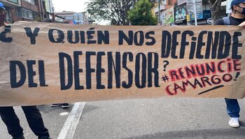 Plantón en Bogotá para solicitar