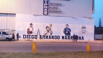 El mural homenaje a Diego,