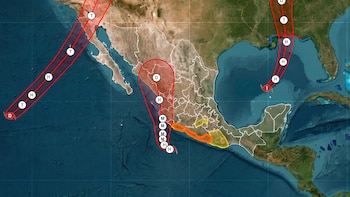 Huracán Isaias en categoría 1, tormenta Tropical Simon y Rachel se desplazan sobre el Pacífico: así afectarán con lluvias en México