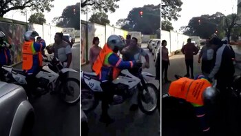 El hombre llegó desencajado y