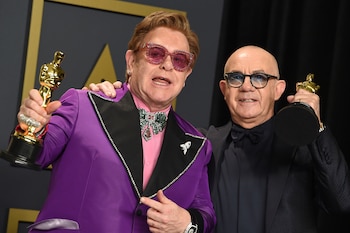ARCHIVO - Elton John, izquierda, y Bernie El letrista sostuvo que diversos músicos que transfirieron sus catálogos editoriales no están conformes con esa decisión - (Foto Jordan Strauss/Invision/AP, archivo)
