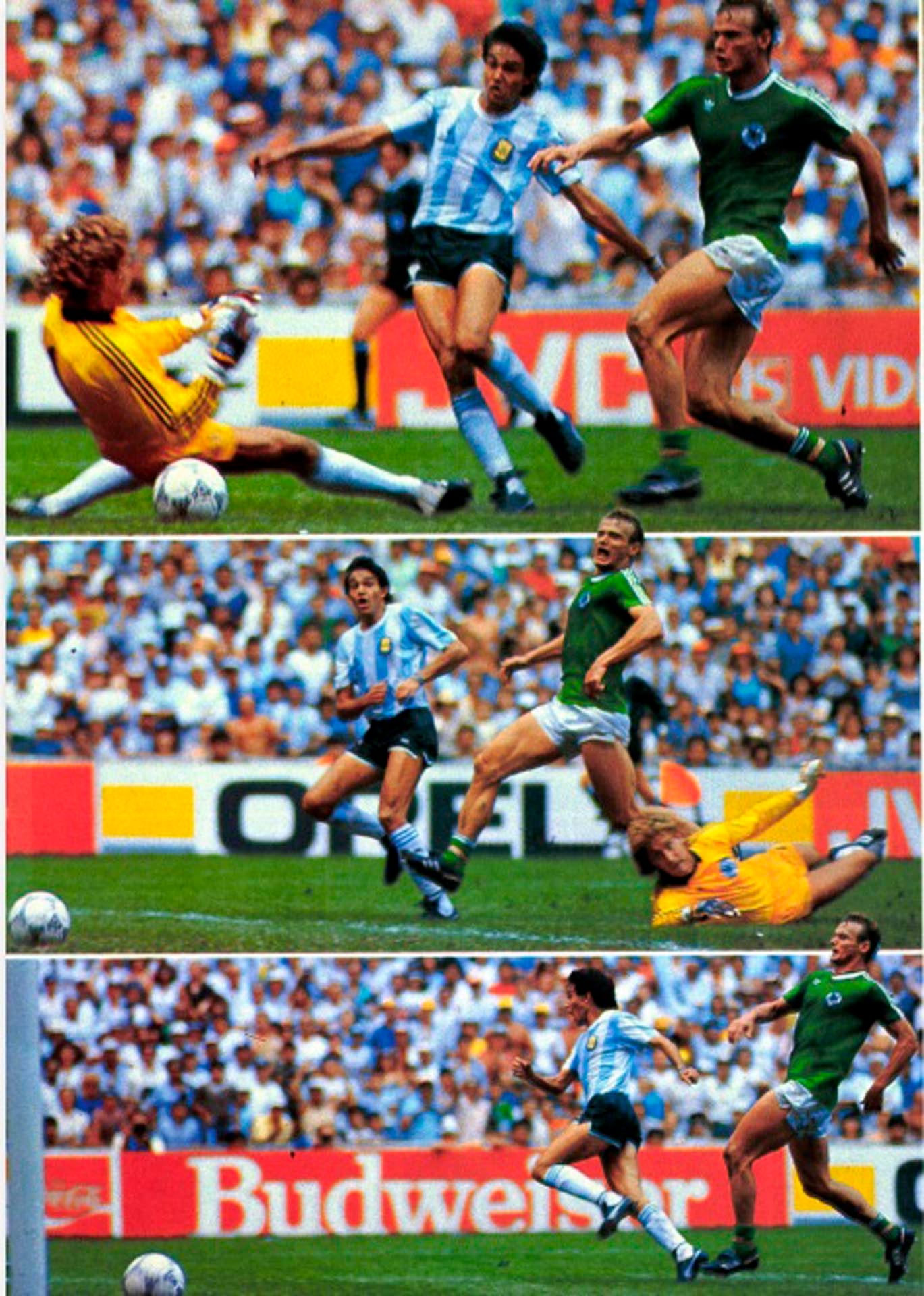 Secuencia del tercer gol. La obra cumbre en la carrera de Jorge Burruchaga