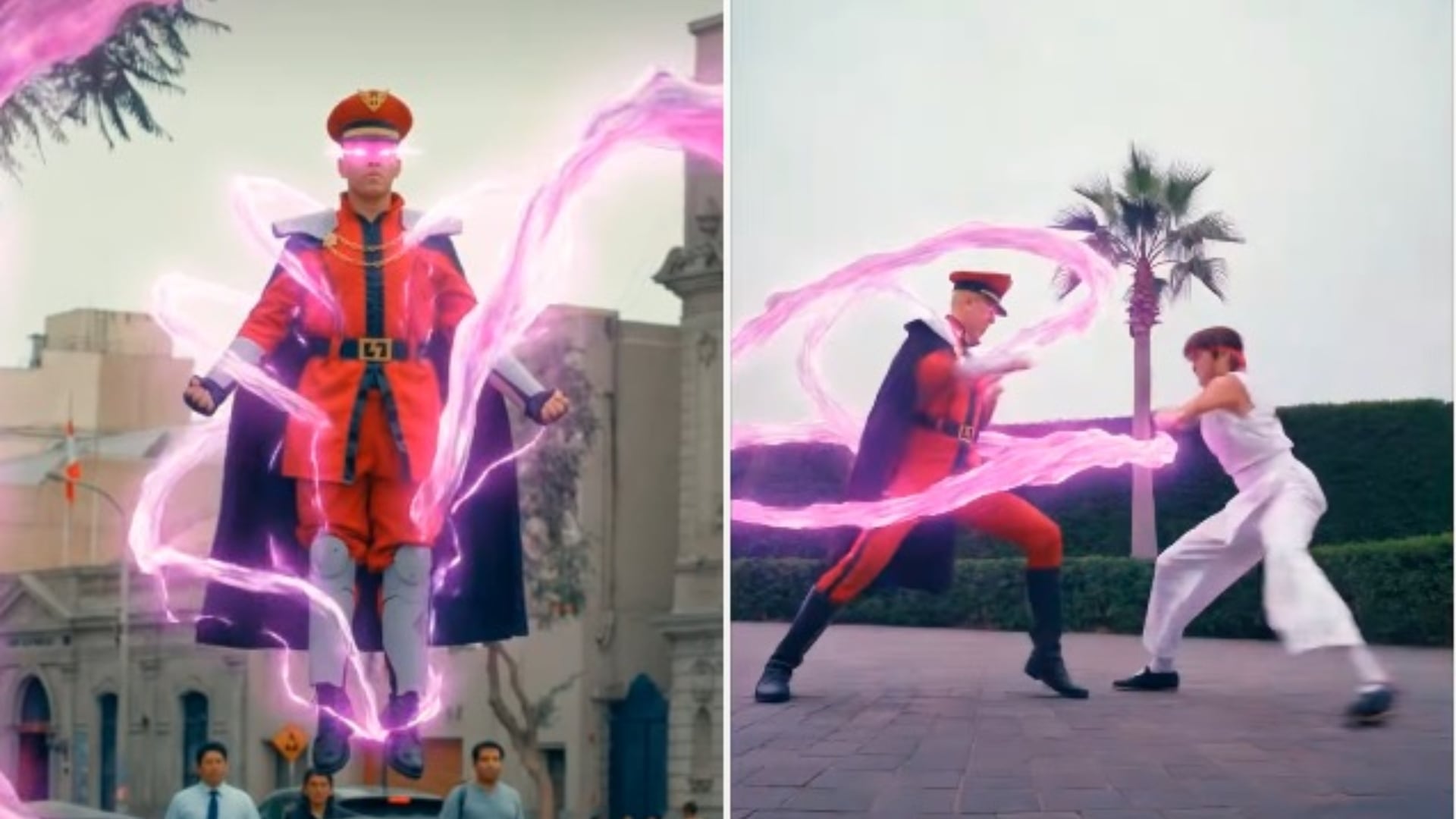 Cosplayers peruanos recrearon combates de Street Fighter en la Plaza San Martín y el Jirón de la Unión.