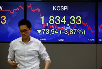 La Bolsa de Seúl, en