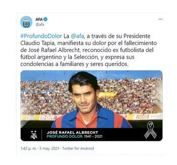 La publicación de la AFA