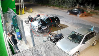 Video: robó una moto, se fracturó la pierna y terminó detenido tras pedirle ayuda a un camionero